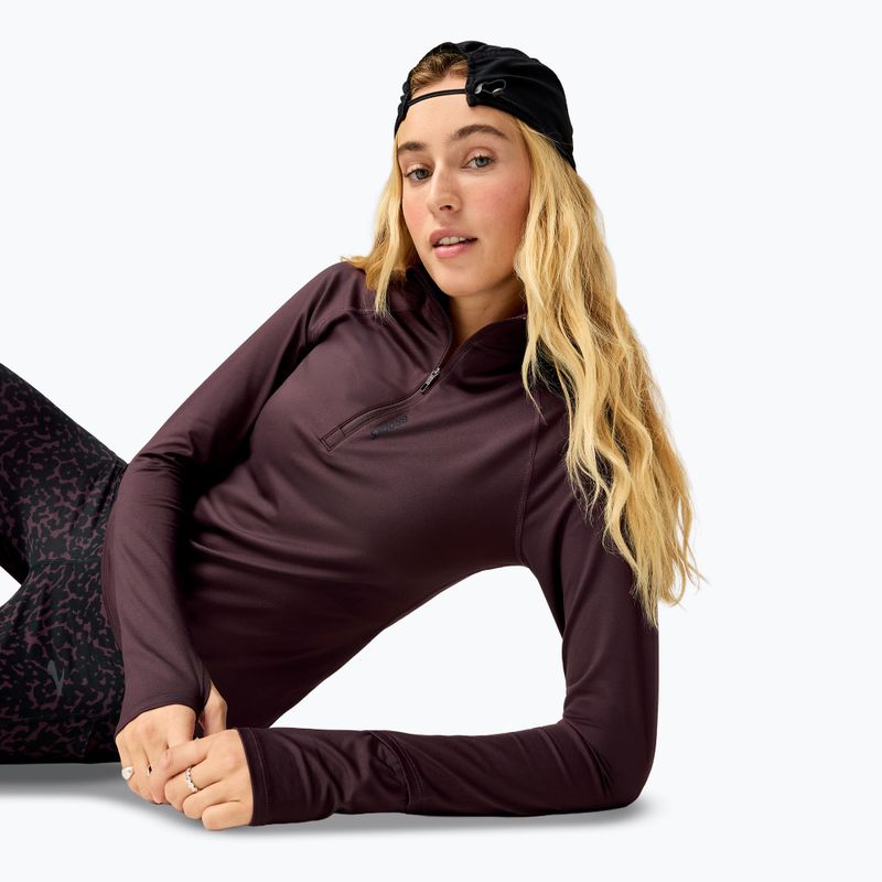 Női futófelső Brooks Dash 1/2 Zip 3.0 brown 3