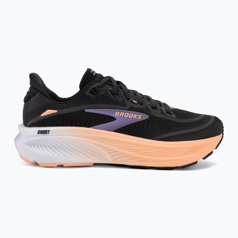 Női futócipők Brooks Ghost 18 black/mulled grape/peach 2