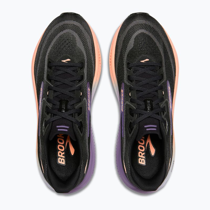 Női futócipők Brooks Ghost 18 black/mulled grape/peach 5