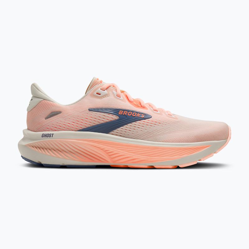 Női futócipők Brooks Ghost 18 star white/cyber peach/grey 2