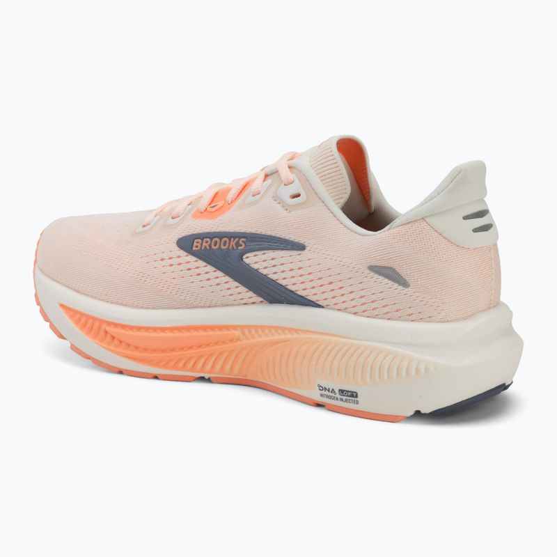 Női futócipők Brooks Ghost 18 star white/cyber peach/grey 3