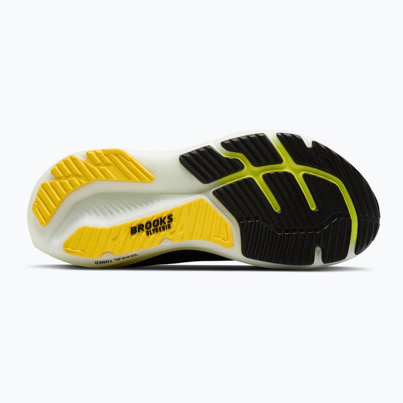 Férfi futócipők Brooks Glycerin 23 black/cyber yellow/nightlife 4