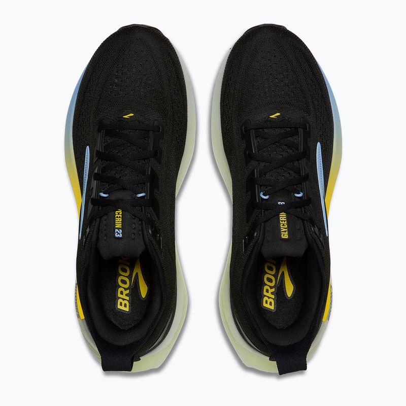 Férfi futócipők Brooks Glycerin 23 black/cyber yellow/nightlife 5