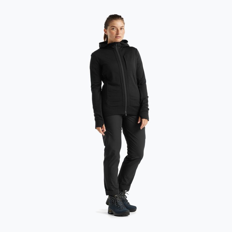 Icebreaker női túrakabát Quantum III LS Zip Hood fekete IB0A59JW0011 IB0A59JW0011 2