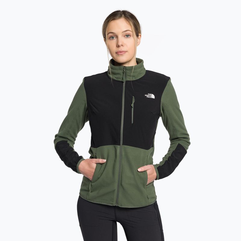 Női fleece pulóver The North Face Diablo Midlayer fekete-zöld NF0A5IHUWTQ1