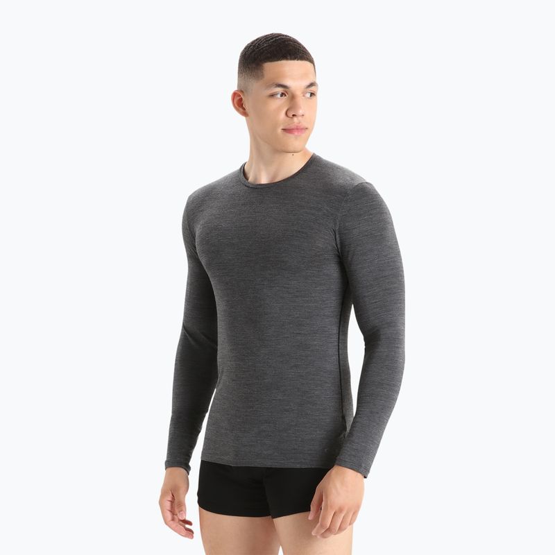 Férfi termikus hosszú ujjú póló icebreaker Merino 150 Anatomica Crewe jet heather