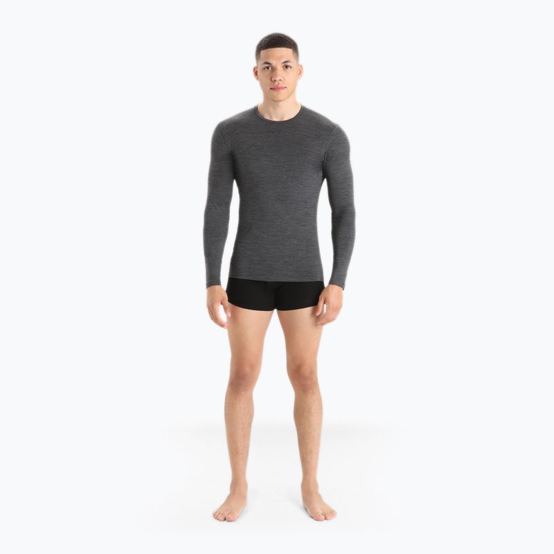 Férfi termikus hosszú ujjú póló icebreaker Merino 150 Anatomica Crewe jet heather 2