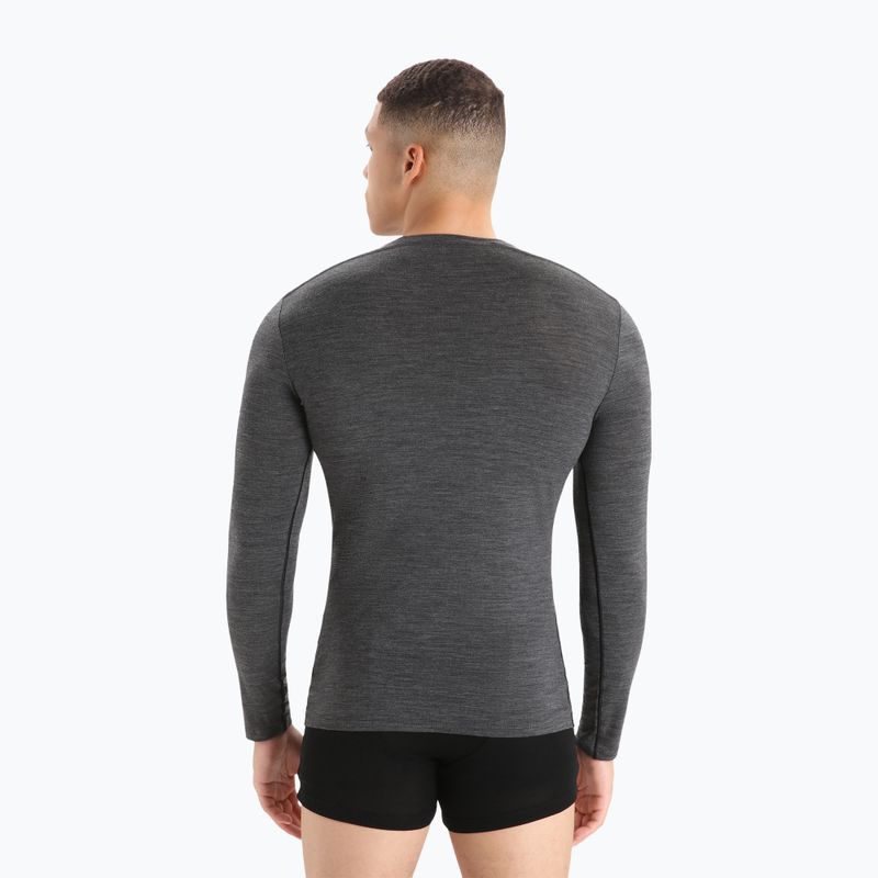 Férfi termikus hosszú ujjú póló icebreaker Merino 150 Anatomica Crewe jet heather 3