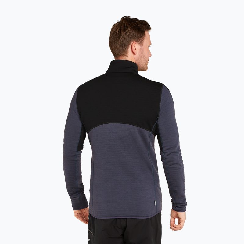 Férfi Icebreaker Merino 400 RealFleece Descender LS Zip fekete/ grafit/ cb melegítőfelső 3