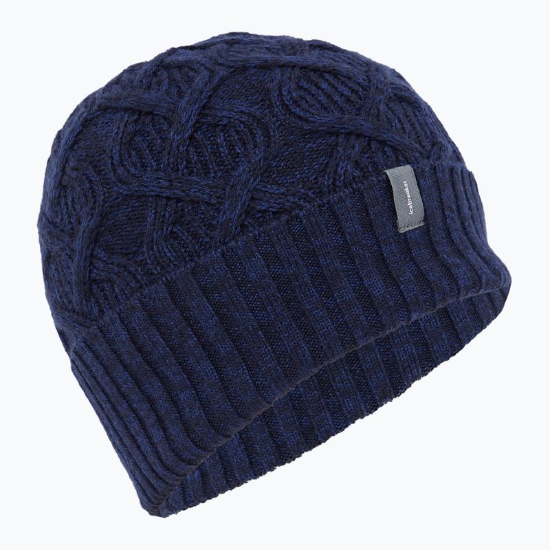 Icebreaker Merino Cable Knit téli sapka midnight navy/ royal navy