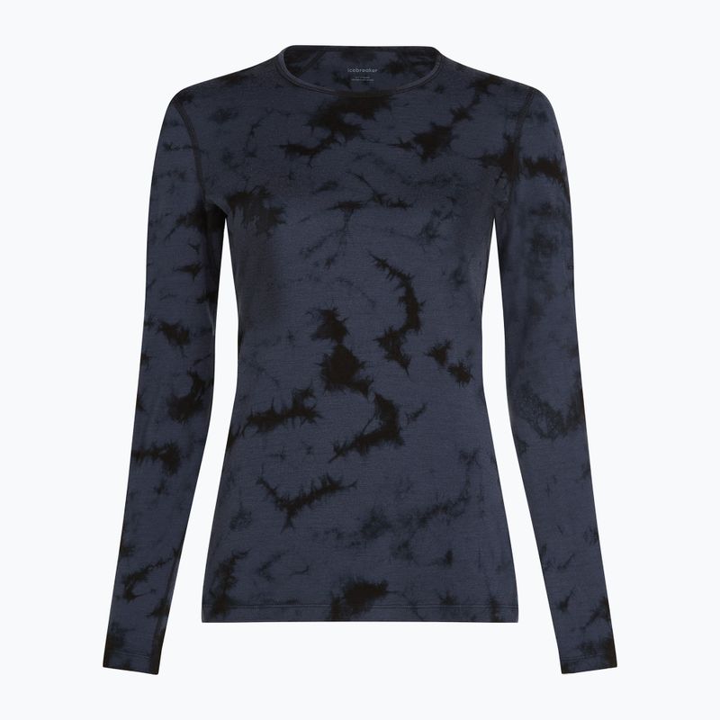 Icebreaker női thermo hosszú ujjú Merino 200 Oasis Crewe Crewe Cloud Dye grafit/fekete 7