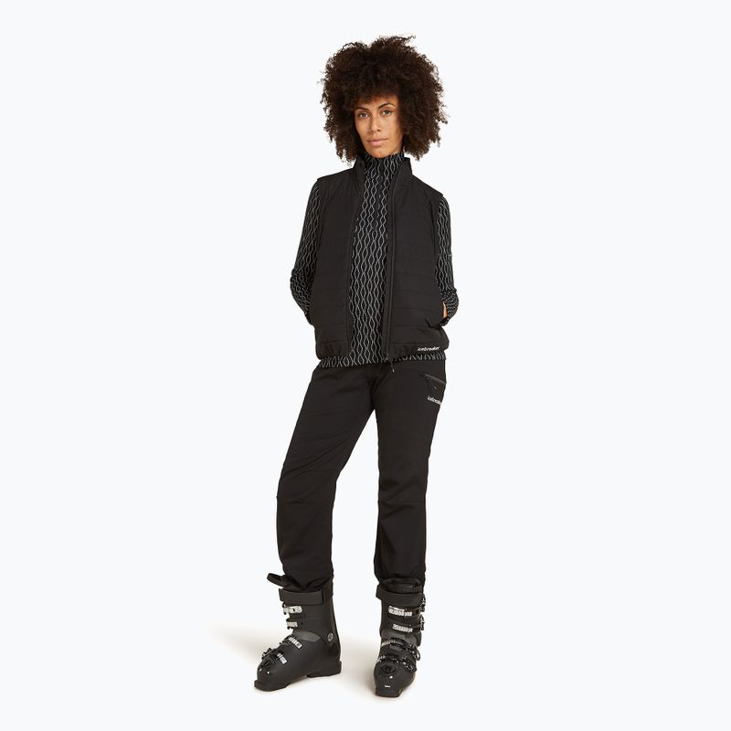 Női termoaktív pulóver icebreaker Merino 260 Vertex LS HZ On-Piste black/ snow/j 4
