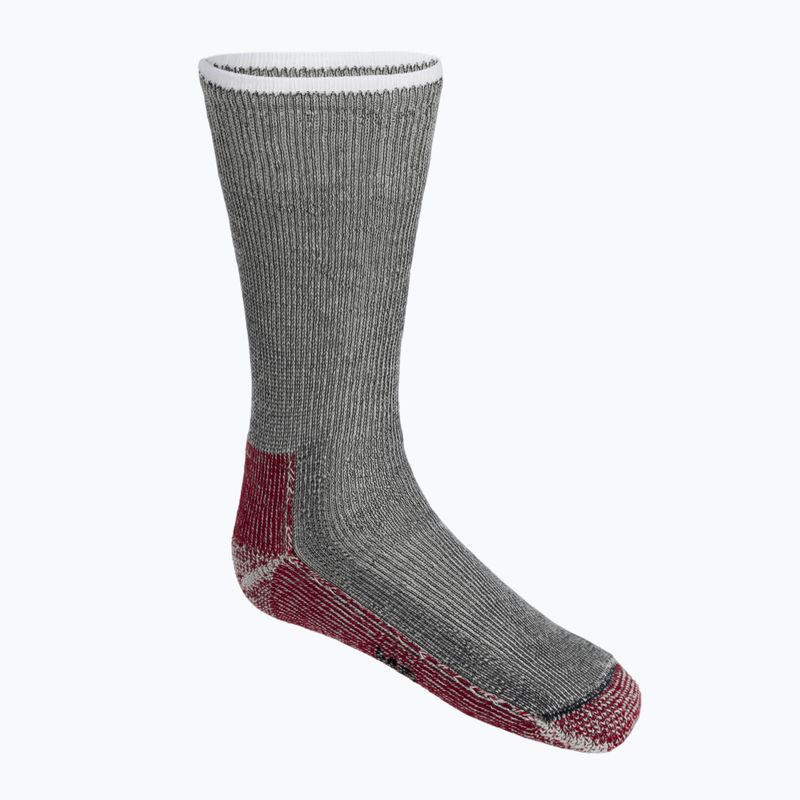 Smartwool Classic Mountaineer Maximum Cushion Crew szürke-piros trekking zokni SW0133000031
