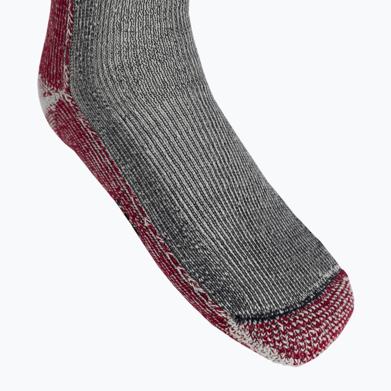 Smartwool Classic Mountaineer Maximum Cushion Crew szürke-piros trekking zokni SW0133000031 4