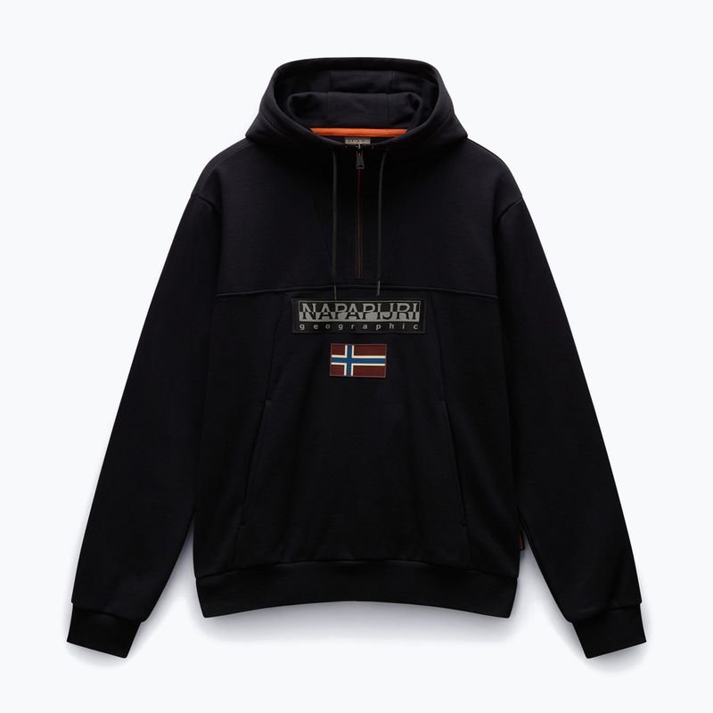 Férfi Napapijri Burgee Half Zip Hooded 2.0 pulóver fekete 041 5