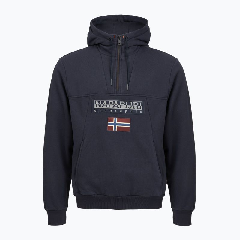 Férfi Napapijri Burgee Half Zip Hooded 2.0 melegítőfelső kék tengerészkék