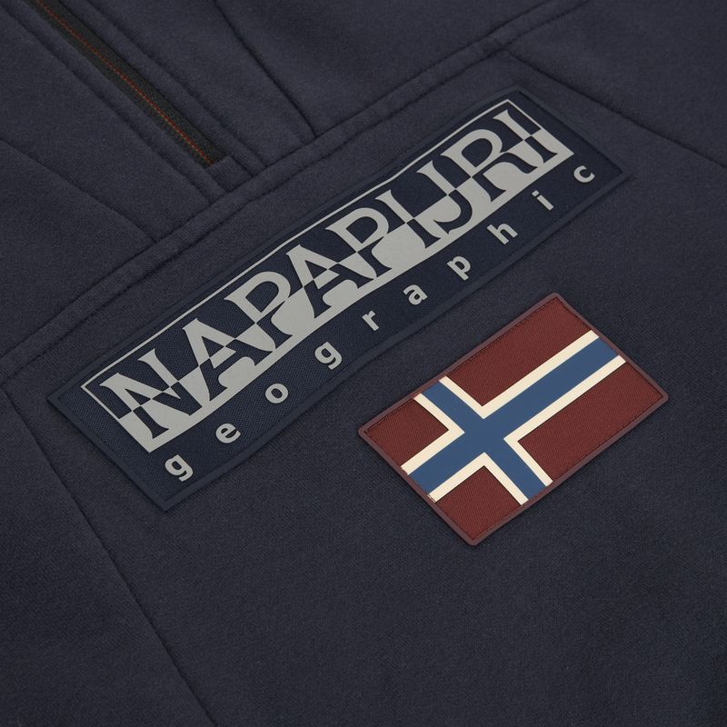 Férfi Napapijri Burgee Half Zip Hooded 2.0 melegítőfelső kék tengerészkék 3
