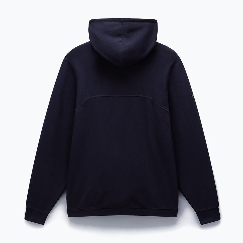Férfi Napapijri B-Badge Half Zip kapucnis pulóver kék tengerészkék 7