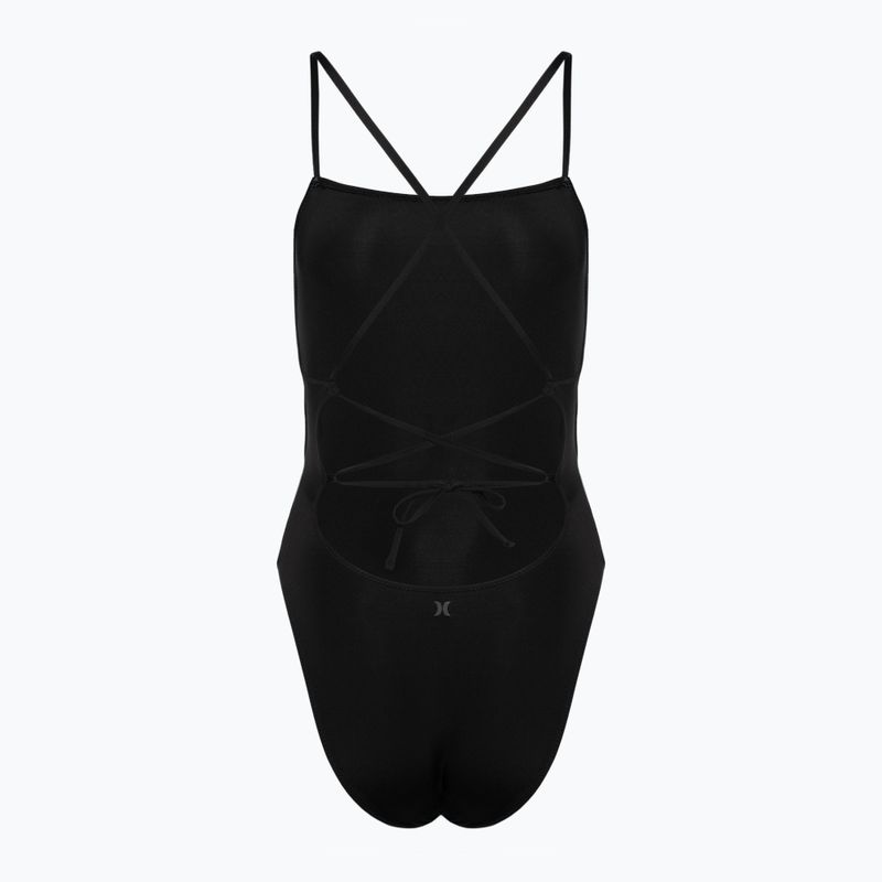 Női egyrészes fürdőruha Hurley Solid Square Neck Moderate One Piece black 2