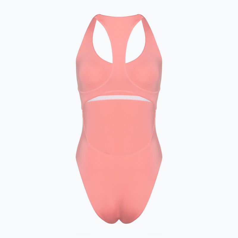 Női egyrészes fürdőruha Hurley O&O Solid Racerback Moderate One Piece pacific pink 2