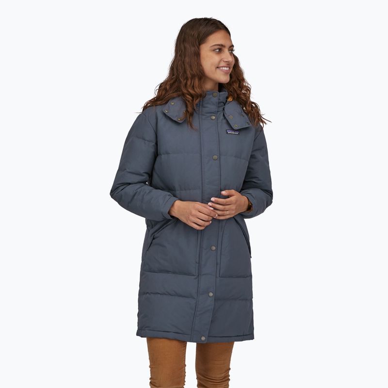 Női pehelykabát Patagonia Downdrift Parka smolder blue