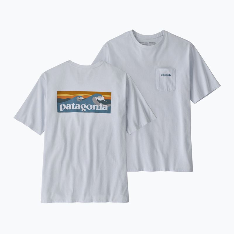 Férfi Patagonia Boardshort Logo Pocket T-shirt Responsibili fehér 3