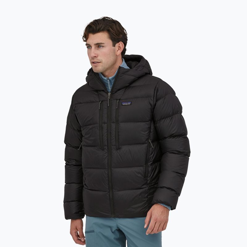 Férfi Patagonia Fitz Roy Down Hoody fekete