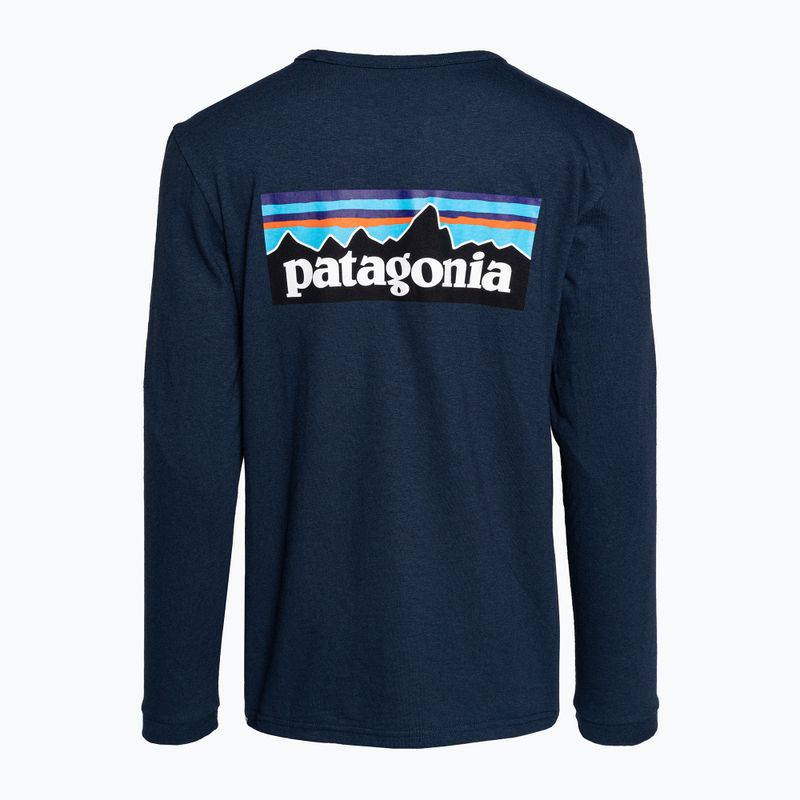 Női trekking póló Patagonia P-6 Logo Responsibili-Tee LS tidepool kék 4