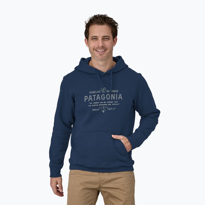 Férfi pulóver Patagonia Forge Mark Uprisal Hoody lagom blue