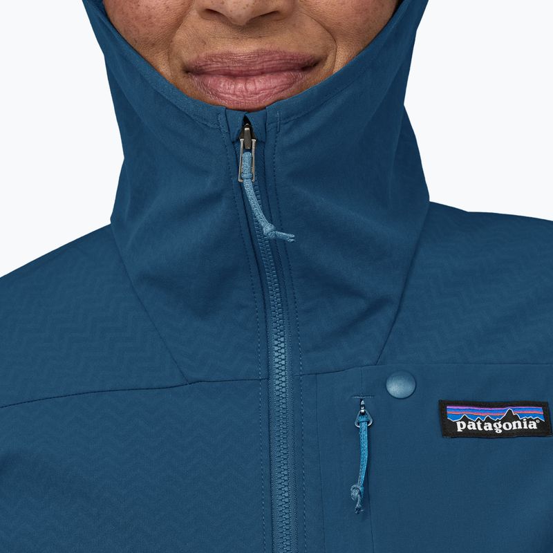Női softshell dzseki Patagonia R1 CrossStrata Hoody lagom kék 5