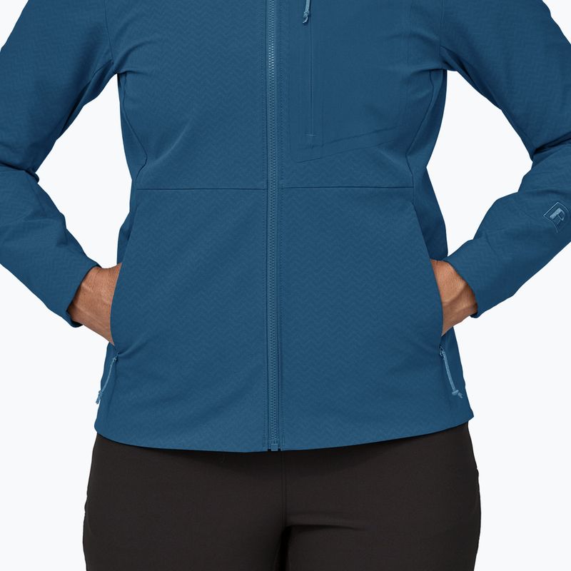 Női softshell dzseki Patagonia R1 CrossStrata Hoody lagom kék 8