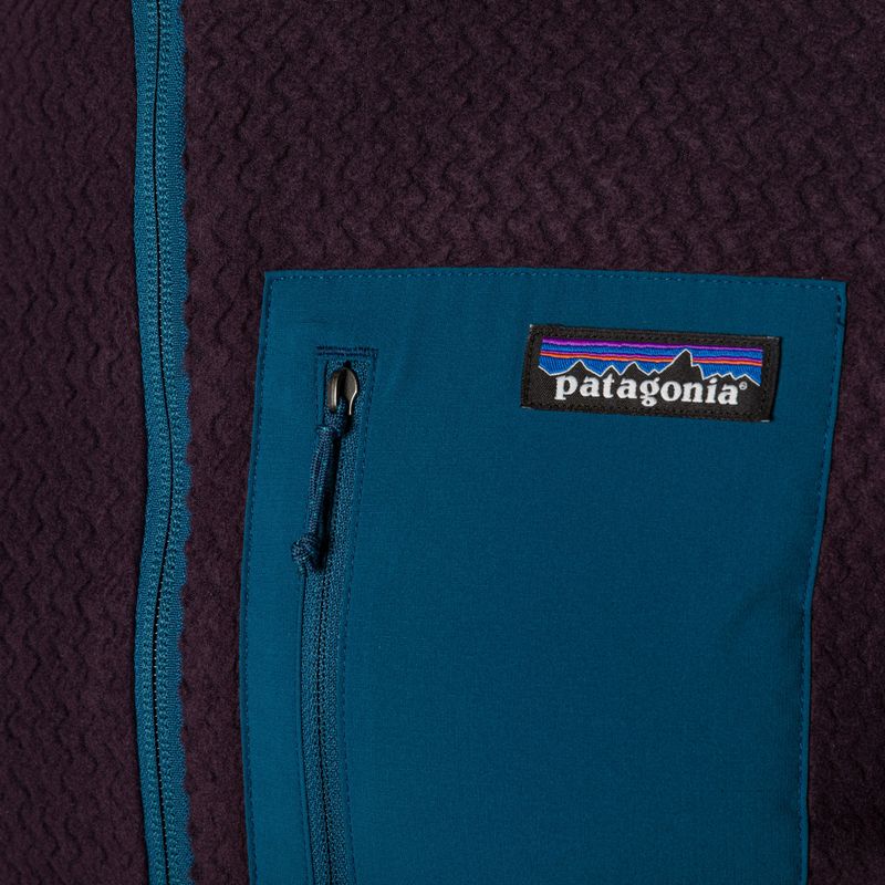 Férfi trekking pulóver Patagonia R1 Air Full-Zip obsidian plum 5