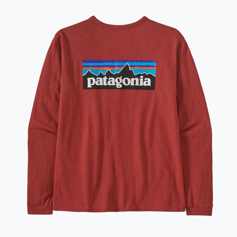 Női trekking póló Patagonia P-6 Logo Responsibili-Tee LS bojtos vörös 6
