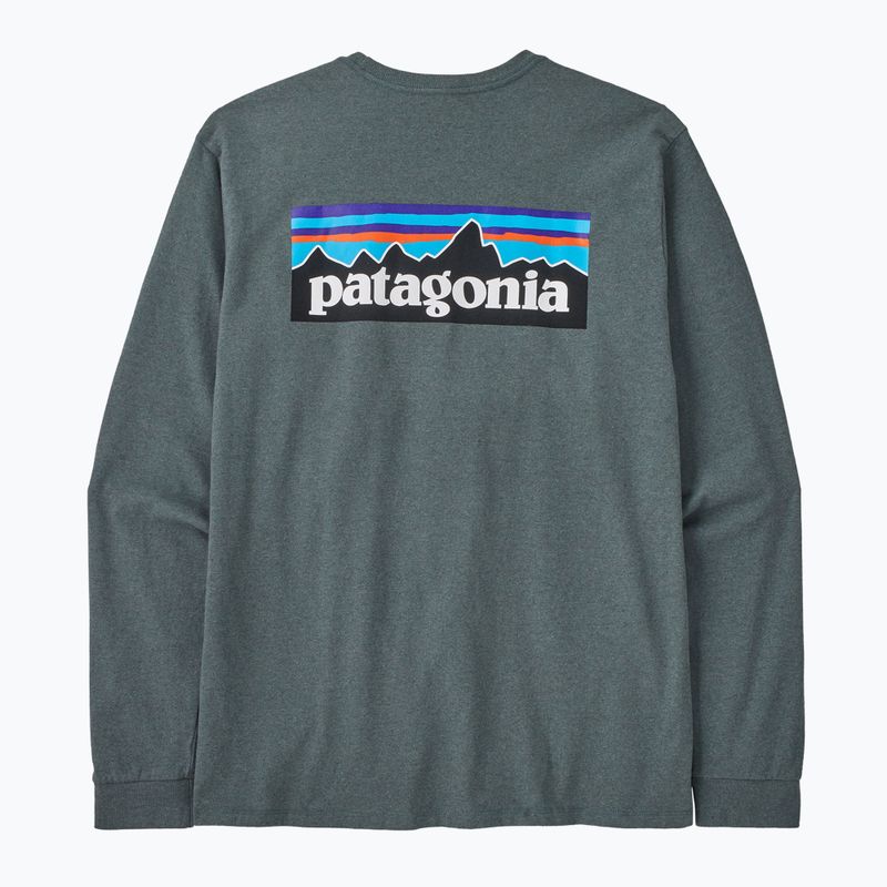 Férfi tekking hosszú ujjú Patagonia P-6 Logo Responsibili nouveau green 5