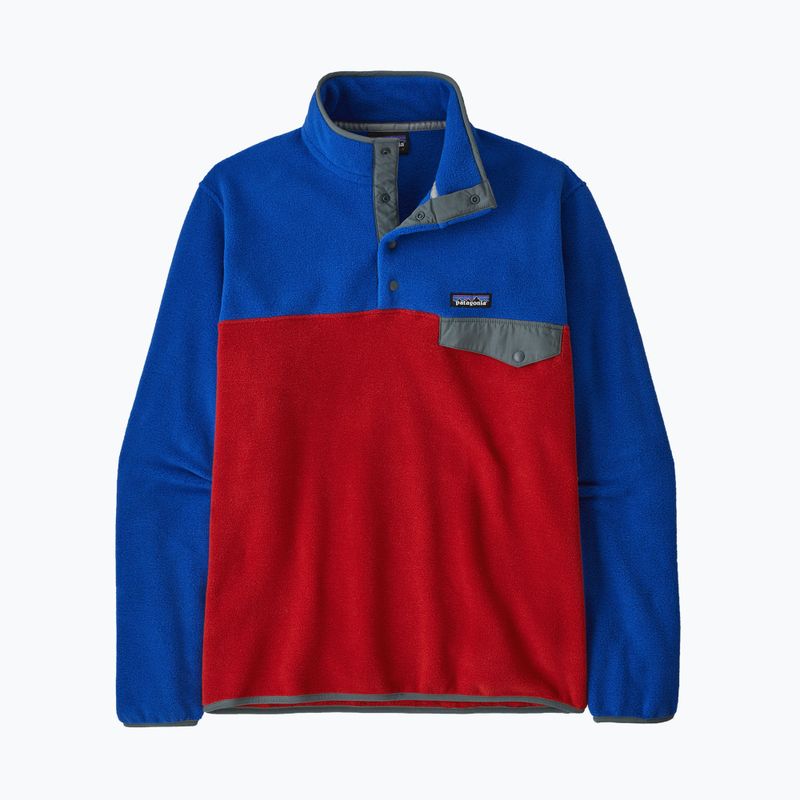 Férfi Patagonia LW Synch Snap-T P/O túra piros fleece melegítőfelső 6