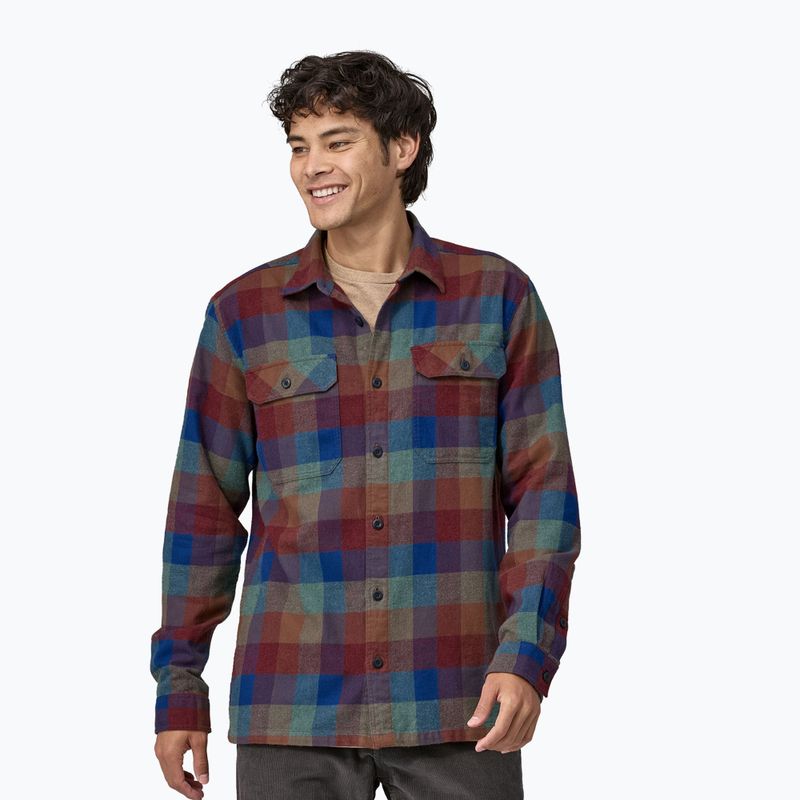 Férfi póló Patagonia Organic Cotton MW Fjord Flannel guides/superior blue