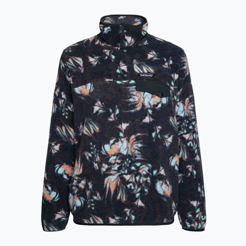 Patagonia női fleece pulóver LW Synch Snap-T P/O swirl floral/pitch blue