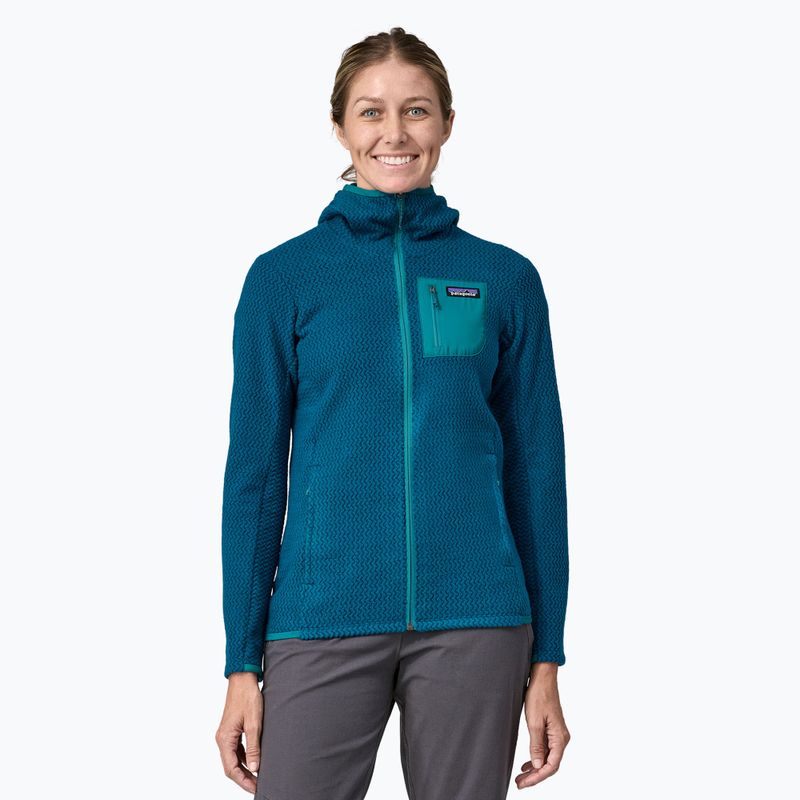 Női trekking pulóver Patagonia R1 Air Full-Zip lagom blue