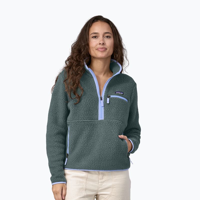 Női Patagonia Retro Pile fleece pulóver Marsupial nouveau zöld