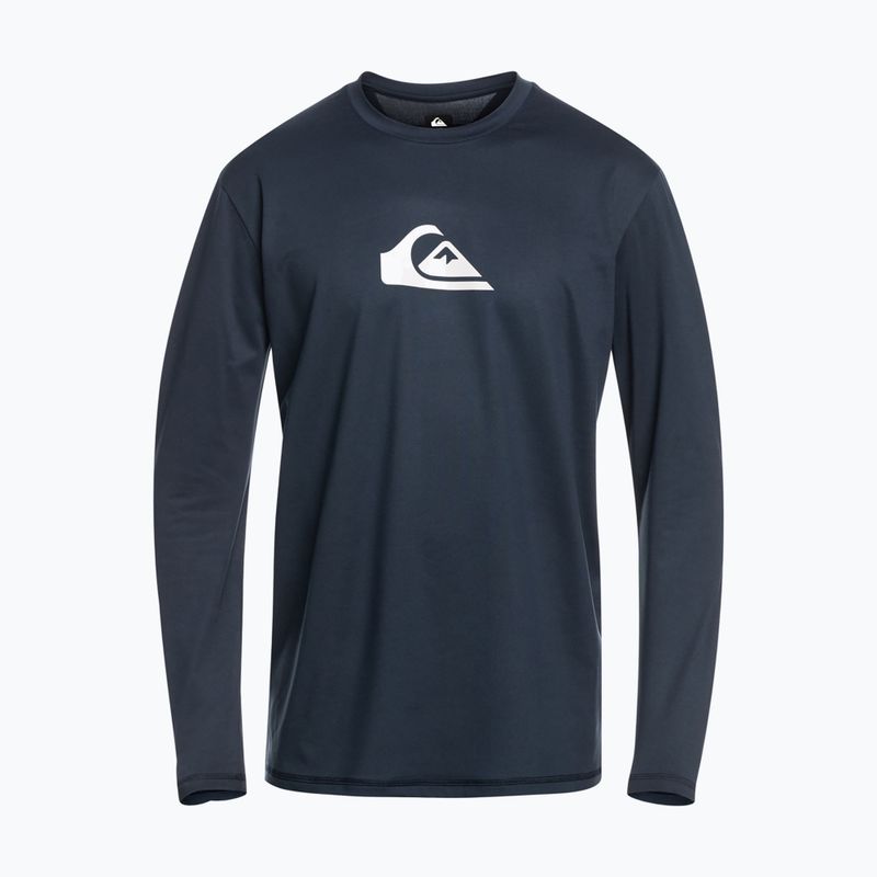 Férfi Quiksilver Solid Streak tengerészkék blézer/fehér úszó hosszúujjú