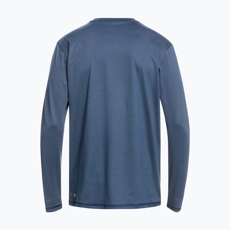 Férfi Quiksilver Solid Streak tengerészkék blézer/fehér úszó hosszúujjú 2