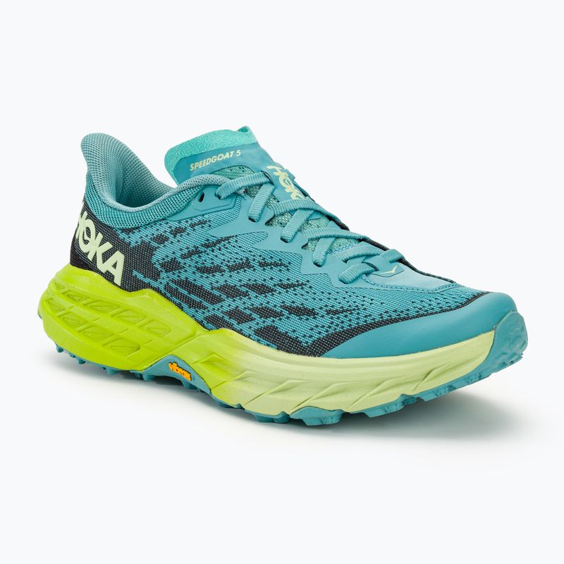 Női futócipő HOKA Speedgoat 5 coastal shade/green glow