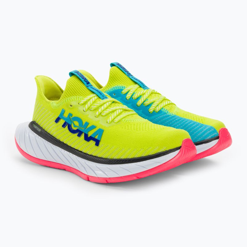 Női futócipő HOKA Carbon X 3 evening primrose/scuba blue 4