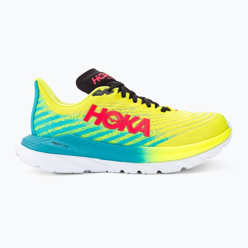 HOKA Mach 5 férfi futócipő esti primrose/skuba kék 2