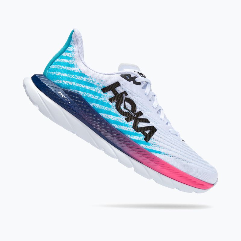 Férfi futócipő HOKA Mach 5 white/scuba blue 8