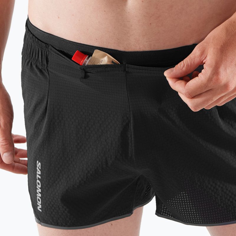 Férfi Salomon Sense Aero 3" mélyfekete futónadrágok 5