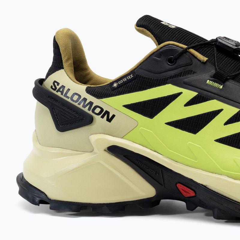 Salomon Supercross 4 GTX fekete-zöld férfi futócipő L41731700 10