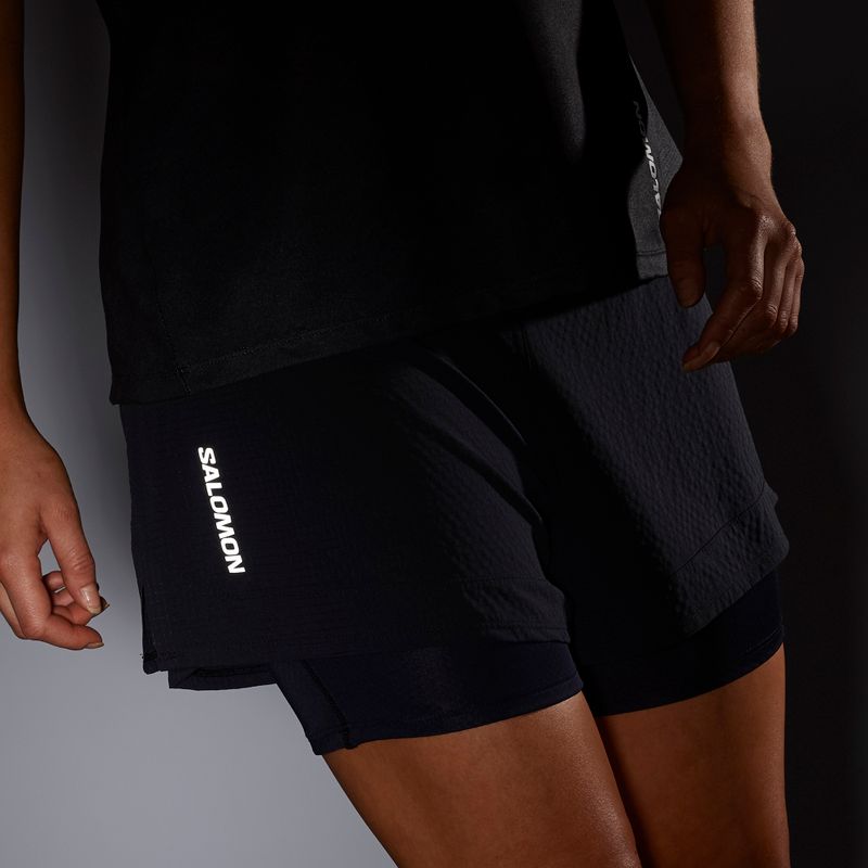 Női futóshort Salomon Sense Aero 2IN1 mélyfekete 5