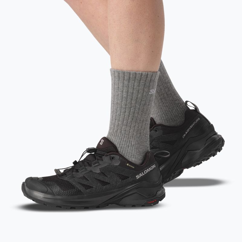 Női túracipők Salomon X-Adventure GTX Black/Black/Black 5