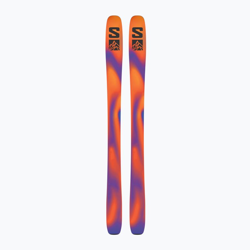 Salomon QST 98 + Skins reef waters/flame orange/royal purple downhill sílécek 6